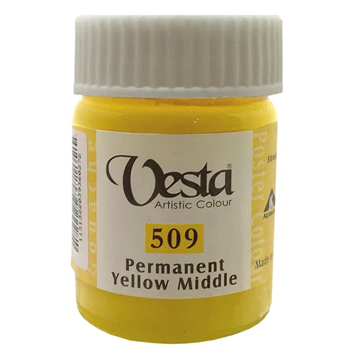 گواش تک رنگ وستا کد 509 Permanent Yellow Middle