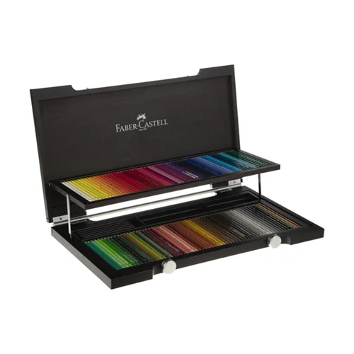 مداد رنگی 120 رنگ فابر-کاستل مدل Polychromos جعبه چوبی