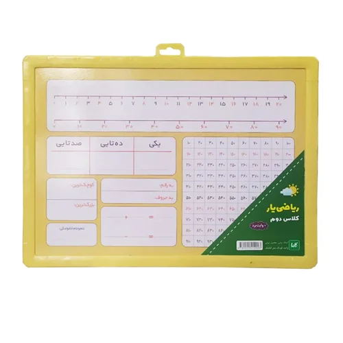 تخته وایت برد ریاضی یار کد 2 سایز 25*35 سانتی متر