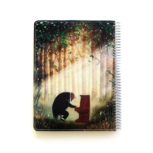 دفتر نُت موسیقی سیمی جلد پارچه ای چاپگ