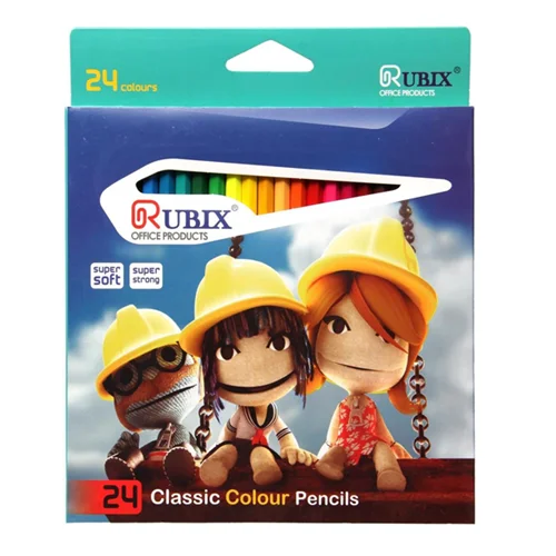 مداد رنگی 24 رنگ  روبیکس جعبه مقوایی P-244