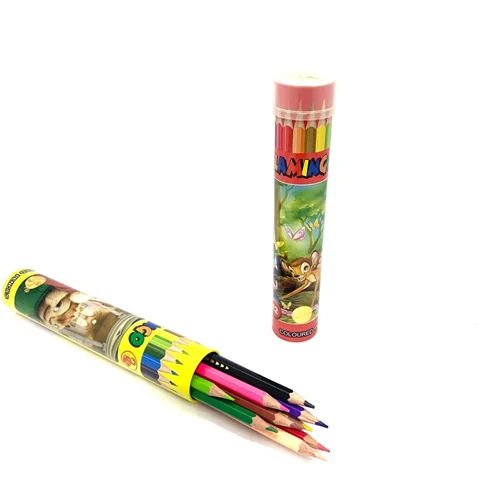 مداد رنگی 12 رنگ لوله ای فلامینگو