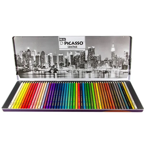 مداد رنگی پیکاسو 48 رنگ فلزی
