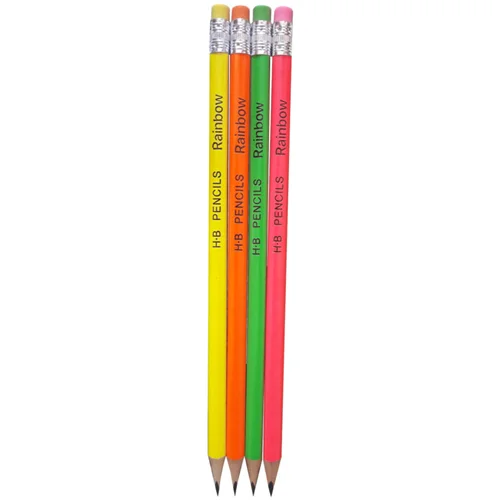 مداد مشکی Rainbow مدل نئونی بسته 12 عددی