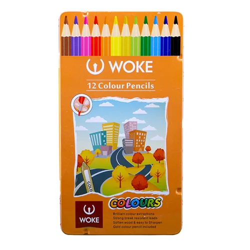 مداد رنگی ووک 12 رنگ فلزی
