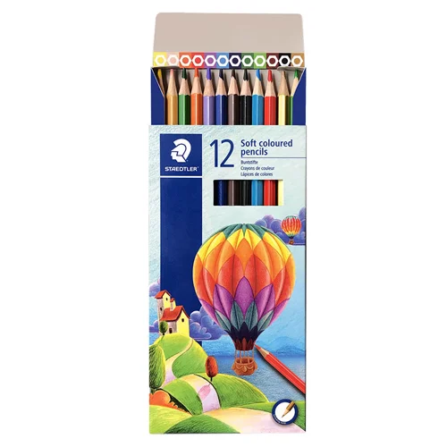 مدادرنگي ۱2 رنگ مقوايي استدلر مدل سافت