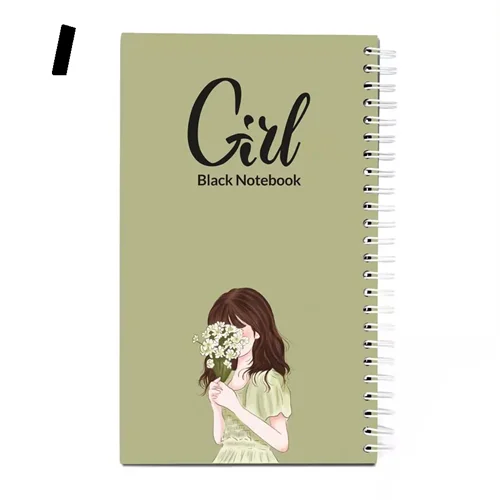 دفتر کاغذ مشکی سری Girl پیتیکو