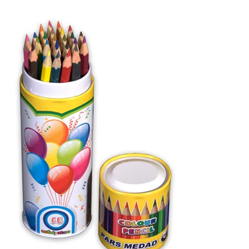 مداد رنگی 24 رنگ پارس مداد لوله ای